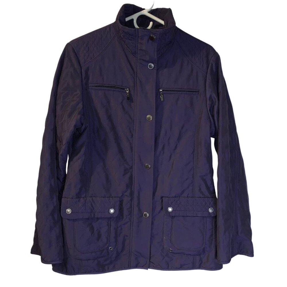 Pendleton Women's Quilted Nylon Blend Jacket Size S Purple Full Zip Outdoors